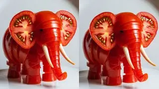 Watch a Tomato Turn Into an Elephant! | Creative Food Sculpting Challenge