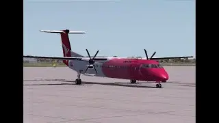 FSX: Quantas Dash Q400 Landing