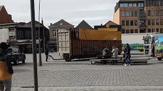 Palmenmarkt kermis Geel 2023 transport en opbouw deel 1