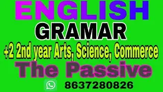 THE PASSIVE +2 2nd year Arts science commerce 