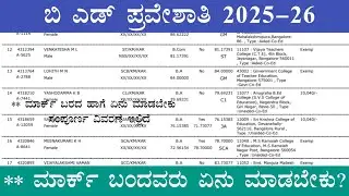 B. Ed 2nd Round Selection List 2025 | B. Ed Second Round Update