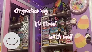 ♡Organize my TV stand with me!!♡
