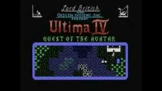Commodore 64 Game - Ultima IV Quest of the Avatar - Actual c64 Hardware