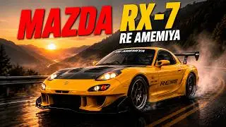 Pop Race 1/64 Mazda RX-7 RE amemiya yellow l Cinematic 4K Diecast