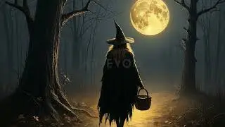 Witch Halloween Frame TV Art Screensaver🧙&zwj;♀️Broomstick Hat Spellbound Gothic, Dark Vintage Victorian