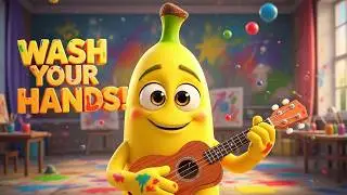 Wash Your Hands with SambaNana!🍌 🎨🧼Fun Art Classroom Handwashing Song for Kids