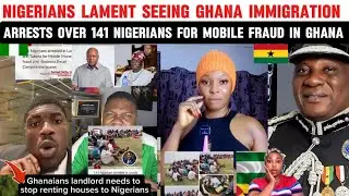 Nigerians lament Massively seeing Ghana police arrest over 141 Nigerian for Mobile fraud in Ghana 🇬🇭