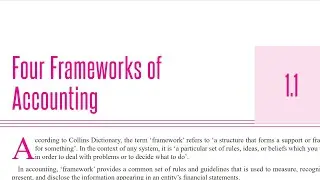 FOUR FRAMEWORKS OF ACCOUNTING:ACCOUNTING FUNDAMENTALS&bull; P-06 2022 SYLLABUS FREE ENGLISH CLASSES