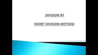 division by short division method