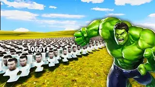 1000 SKIBIDI TOILET Vs THE HULK😱- Ultimate Epic Battle Simulator 2 ft.Oggy