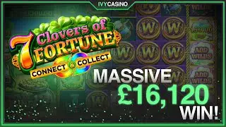 MEGA WIN! &pound;16,120 WON on 7 Clovers of Fortune at Ivy Casino! 🎰🍀
