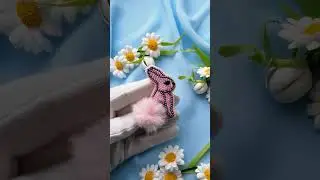 Pink Hare brooch/ Gift for girl/ rabbit brooch/ Брошь заяц/ Hare Gift/ Hare Jewelry/ Cute brooch