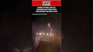 Paris: Iconic Arc de Triomphe Glitters With Fireworks To Celebrate New Year 2026 #shorts #paris