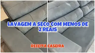 LIMPAMOS NOSSO SOFÁ COM MENOS DE 2 REAIS 😱 - LAVAGEM A SECO CASEIRA