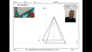08.classe3.Assonometria Cavaliera di una Piramide a base rettangolare
