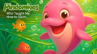 Who Taught Me How to Swim 🌊 | Gentle Ocean Song for Kids in English | Pindomigos