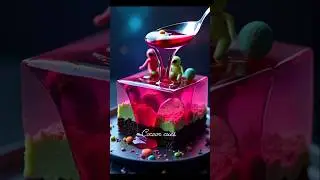 Futuristic City Cake Cutting | Cyberpunk ASMR Dessert Art#asmr #cake #cakedecorating #food #funny