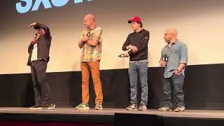 Sasquatch Sunset Premiere SXSW 2024 featuring Zellner Bros, Jesse Eisenberg, and Christophe Denek