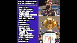 Ajman Titans Squad 2025 ✨ #Shorts #t10league