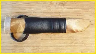 Curly Birch & Reindeer Antler Knife Sheath