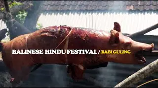 BALINESE HINDU GOD FESTIVAL CEREMONY IN A VILLAGE | BALI INDONESIA