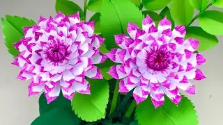 Beautiful Paper Flower Making | Home Decor | Paper Crafts For School | Paper Flowers | Paper Craft