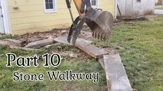 Part 10 | 100 yr old House Gets New Foundation | Reinstall Original Stone Walkway  | DeAnna Loudon