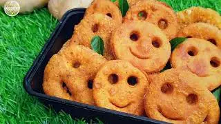 Potato Smiley Recipe-Quick Evening Snack-How To make homemade aloo SmileyFries telugu cooking recipe