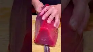 Masterful Yellowfin Tuna Trim &ndash; Sushi Perfection in the Making! #tuna #sushi #sashimi