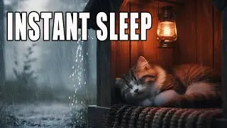 🌧️ASMR Heavy Rain Sounds & Deep Cat Purring for Sleep 🐈 ASMR Ambience