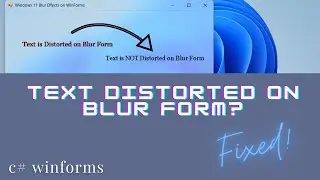 Fix WinForms Text Rendering Issues on Windows 11 Blur Effects