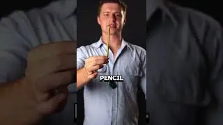 Как сделать фокус с карандашом в носу 😨