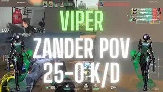 100T Zander POV Viper on Bind 25-0 K/D (VALORANT Pro POV)
