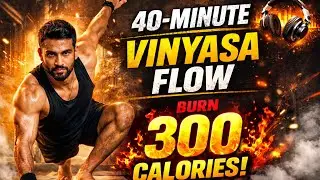 40-Minute Non-Stop Vinyasa Flow 🔥Flow hard. Sweat more. 🔥 Burn 300 Calories in just 40 Minutes