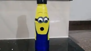 Minion bottle art |Easy bottle art|Crafty Kitten