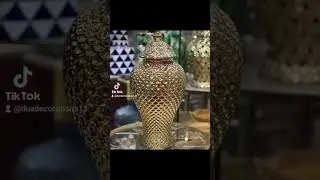 gold studded ginger jar #GingerJar #HomeDecor #FancyDecor #CeramicJar #PrettyDesign #RoomStyle