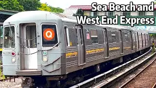 ⁴ᴷ⁶⁰ Q Trains Rerouted via the Sea Beach and West End Express Tracks