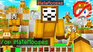 I Gave OP to a HATER On the MOOSE ONLY Minecraft Server!