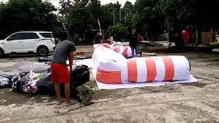 Cara mendirikan balon gate start finish