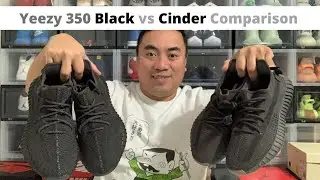 Сравнение YEEZY 350 BLACK и CINDER