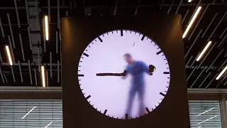 The Man in the Clock | Amsterdam Airport Schiphol | Who live in clock