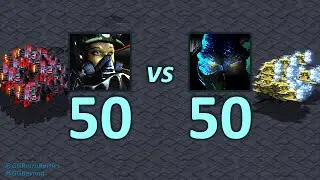 50 Valkyries vs 50 Corsairs - Even Numbers - StarCraft Retro Battles