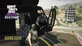 GTA Online | Casino Heist Aggressive Helicopter Roof Entrance - Hard (No Death, Clean Run)
