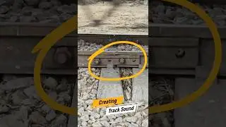 Track sounds creates, vibration of rail track. #railway #line #track #shorts