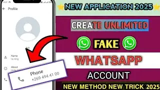 Fake Whatsapp Number || fake whatsapp kaise banaye 2025 || How to create fake whatsapp account 2025
