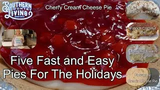 Five Easy Pies For Holidays  --  Fast, Easy, Budget Friendly Recipes