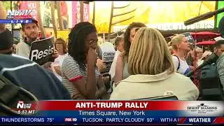 ANTI-TRUMP RALLY: Crowd packs Times Square in New York City (FNN)
