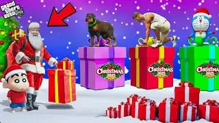 Franklin And Shinchan Got MYSTERY Gifts from Santa Claus in GTA 5!
