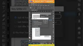 Very Simple Indesign Script Split All or Selected Text Threads #shorts #indesign #indesigninhindi