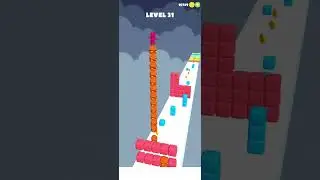 Cube Stacker Surfer 3D Game | Level-31 | Satisfying Gameplay Walk-through #games #gaming #shorts